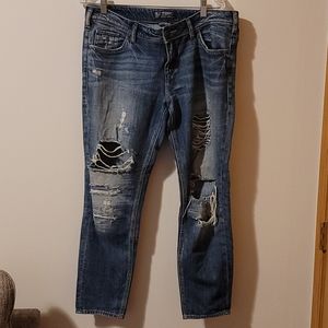 Silver Boyfriend jean